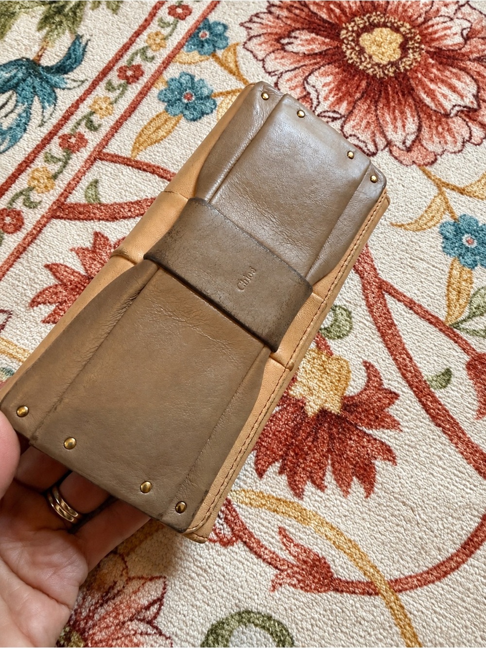 Chloe bow Leather Fold-Over Wallet